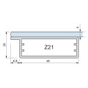 ARA Profil rama Z21,aluminiu anodizat,3.5m,latime 52mm