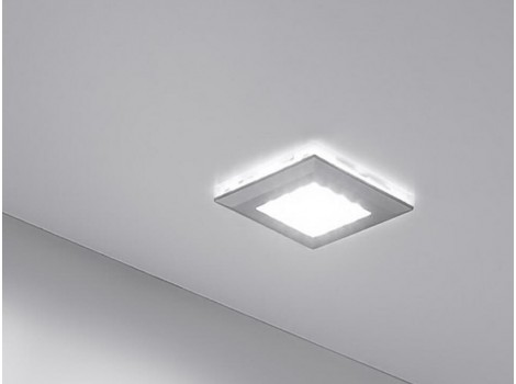EIL Spot SQUERE 2 alu, 16LED-HE,1.2W,12VDC,53x53mm,rece