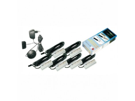 EIL Set LED raft ZETA, rosu, 6buc, trafo, cabluri