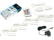 EIL Set LED RGB raft ZETA, 4buc,trafo,cabluri,IRcontrol