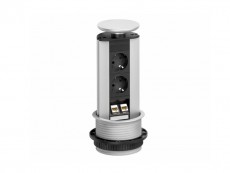 EVOline Port DATA 2x250V,2xRJ45,argintiu