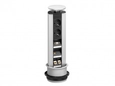 EVOline Port MULTIM PRO 2x250V,2xRJ45,1VGA,1A,argintiu