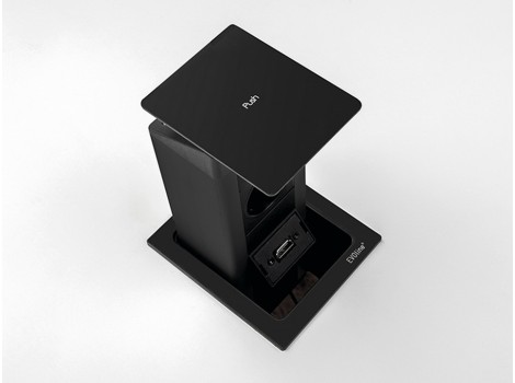EVOline Port PUSH CUISINE BLACK 3x250V negru anodizat