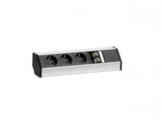 EVOline V-Dock DATA 3x250V,2xRJ45,argintiu