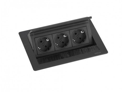 EVOline FlipTop PUSH SMALL 3x250V, negru