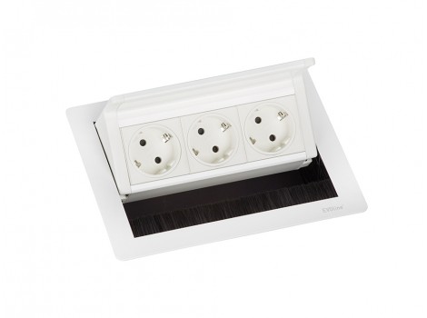 EVOline FlipTop PUSH SMALL 3x250V,alb