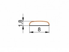 FXD Ornament Z22 negru mat,latime 8mm, 2m