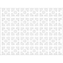 HDF Perforat LACCATO White Damasco,2800x1030x3mm
