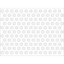 HDF Perforat LACCATO White Hexagon,2800x1030x3mm