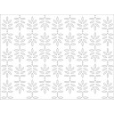 HDF Perforat LACCATO White Leaves,2800x1030x3mm