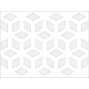 HDF Perforat LACCATO White Rombox,2800x1030x3mm
