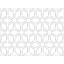 HDF Perforat LACCATO White Snowflakes,2800x1030x3mm