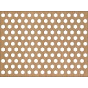 HDF Perforat LACCATO Beech Hexagon,2800x1030x3mm