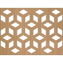 HDF Perforat LACCATO Beech Rombox,2800x1030x3mm