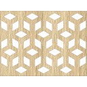 HDF Perforat LACCATO Oak Rombox,2800x1030x3mm