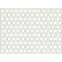 HDF Perforat LACCATO Silver Hexagon,2800x1030x3mm