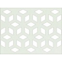 HDF Perforat LACCATO Silver Rombox,2800x1030x3mm