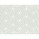HDF Perforat LACCATO Silver Stix,2800x1030x3mm