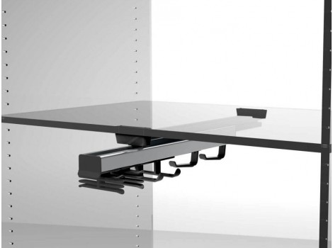 ISU Suport accesorii central 424 extractibil,2+2+2,negru