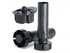 KAP Sistem picior plinta 220, D28 plastic negru