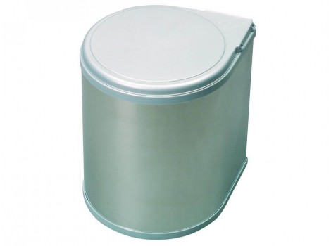 KCG Cos gunoi 272 gri metalic 13L exterior inox