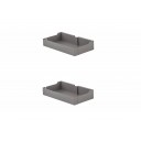 KEX Set 2 rafturi interior LAMINA SWING OUT 60,gri metal