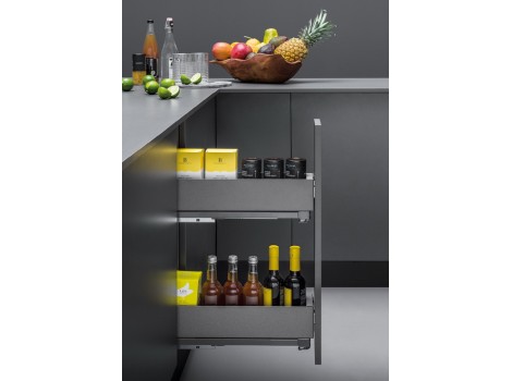 KEX Extractibil LAMINA 15 SMOVE full ext,3D,gri metal,ST