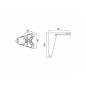 PMO Picior 220 conic H=100mm, auriu mat