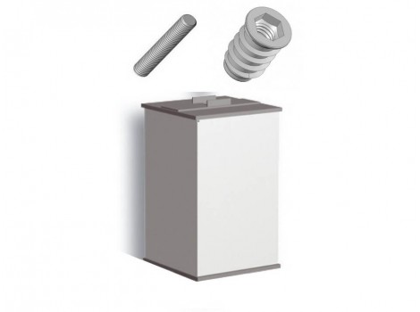 PMO Picior PS1,40x40mm,fara nivelare,aluminiu