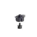 PPL Soclu 230 pt picior 220,diblu D12mm,plastic negru