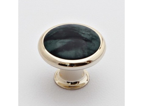 S 0391MT3K30MA3 Buton auriu cu insertie arin verde