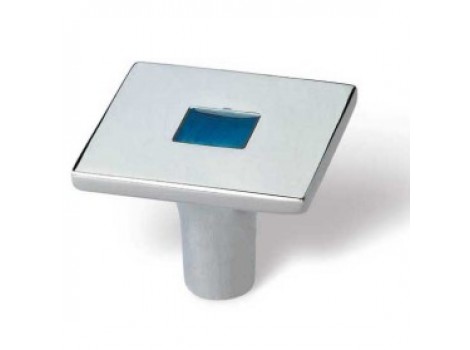 S 1339-35ZN1ZN34 Buton crom lucios cu model albastru