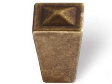 S 1548-18ZN10 Buton bronz antic patrat