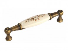 S 1699-107PF28ZN48 Maner bronz antic portelan cu flori
