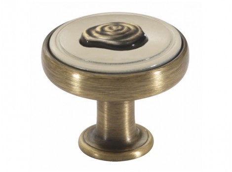 S 1896-23ZN31A78 Buton bronz antic bej cu ornament