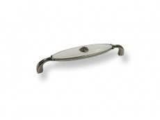 S 1898-138ZN29A4 Maner argint antic alb cu ornament