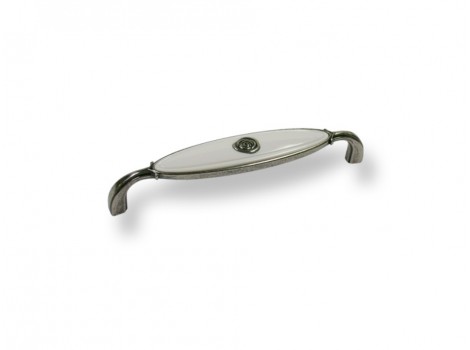 S 1898-138ZN29A4 Maner argint antic alb cu ornament