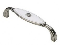 S 1898-106ZN29A4 Maner argint antic alb cu ornament