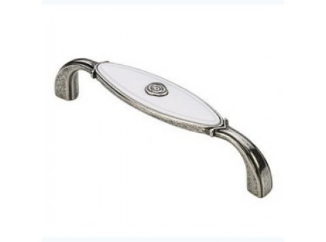 S 1898-106ZN29A4 Maner argint antic alb cu ornament