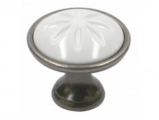 S 1919-34ZN28A4 Buton argint antic cu insertie alba