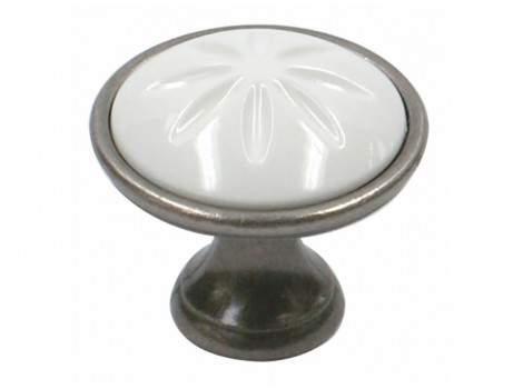 S 1919-34ZN28A4 Buton argint antic cu insertie alba