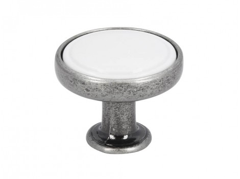S 1971-30ZN29A4 Buton argint antic cu insertie alba
