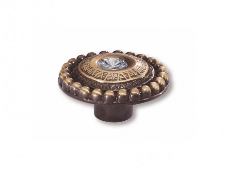 S 2015-54ZN31JE4 Buton bronz antic slefuit cu cristal