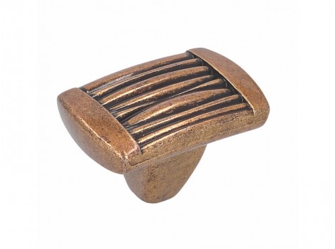 S 2163-37ZN58 Buton bronz antic rosu-brun