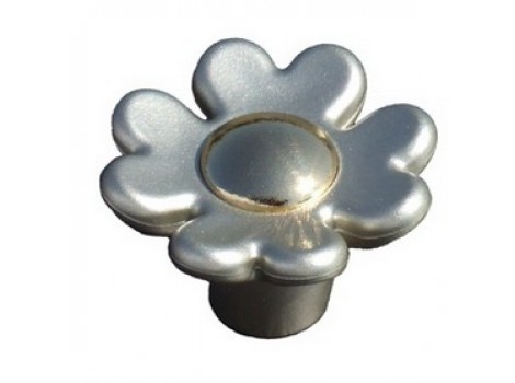 S 8085-32MV7MT3 Buton nichel mat cu auriu, floare