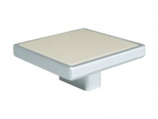 S 8151-60MT1LS9 Buton crom lucios insertie piele bej
