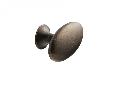 S Buton OVAL SIMPLE maro antic,lungime 60mm