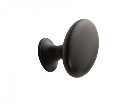 S Buton OVAL SIMPLE negru mat,lungime 60mm
