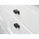 S Maner STATION negru mat periat, lungime 44mm