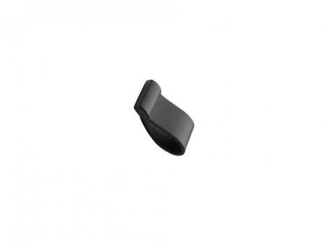 S Buton STRAP metal negru cu piele neagra,lungime30.6mm